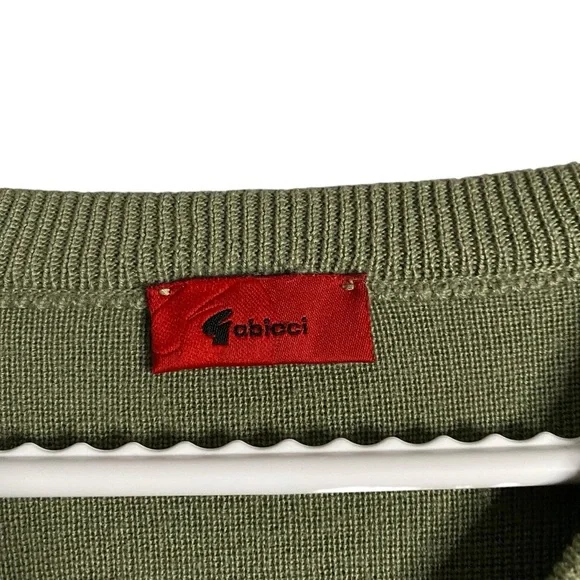 Gabicci Men's Green V-Neck Pullover Knit Sweater - Picture 4 of 8